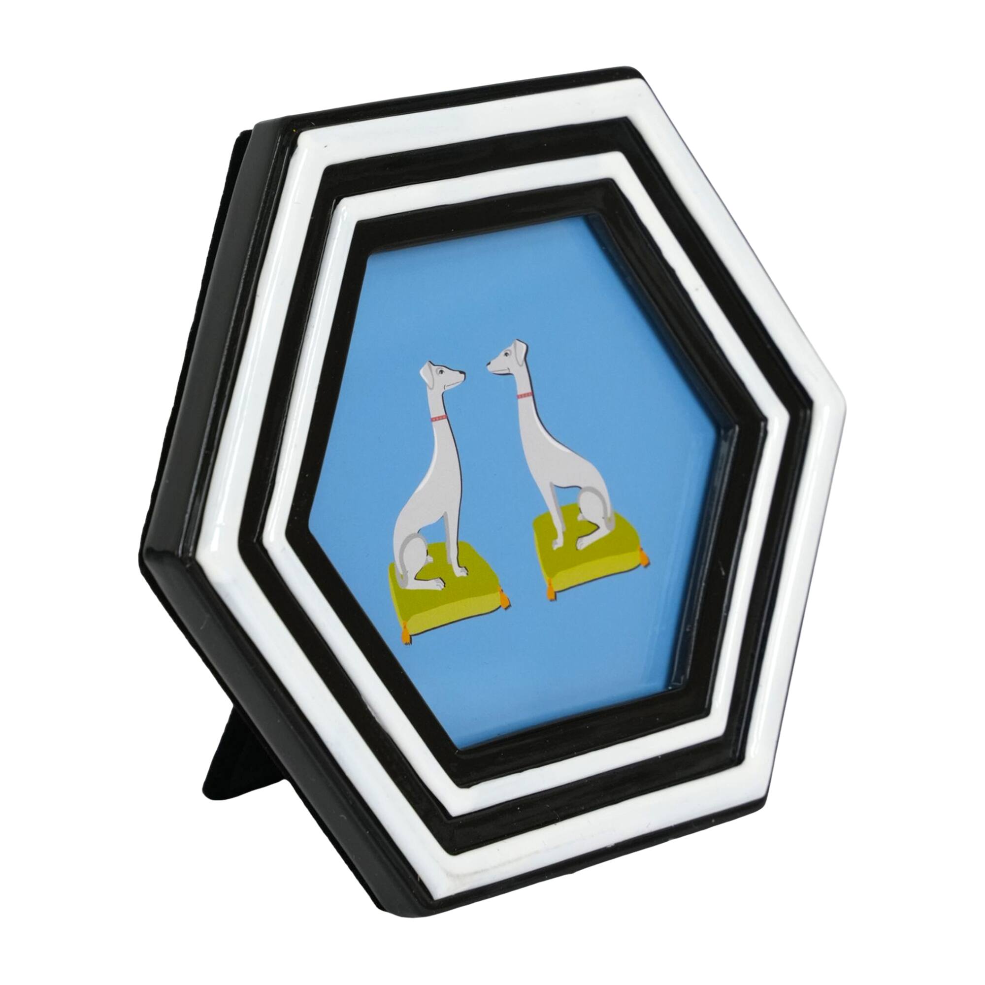 Jonathan Adler x Michaels 4" x 4" Black & White Hexagonal Tabletop Frame